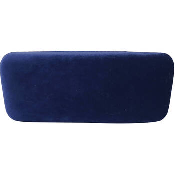 Wicked Sista Velvet Polyester Eyewear Storage Travel Case Holder 16x7cm Navy