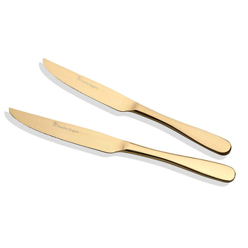 Stanley Rogers Albany Champagne Gold Steak Knives 6pc Set