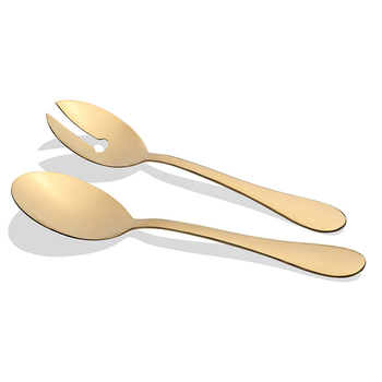 2pc Stanley Rogers Albany Salad Servers Set Stainless Steel Champagne Gold