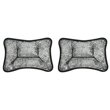 2PK Wicked Sista Gel Bead Relax Hot/Cold Pack Compress Pillow 225x160mm Black