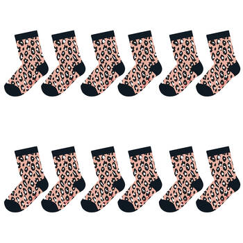 6PK Foote Street Toddler Soft Cotton Socks - Animal Print 1-3y