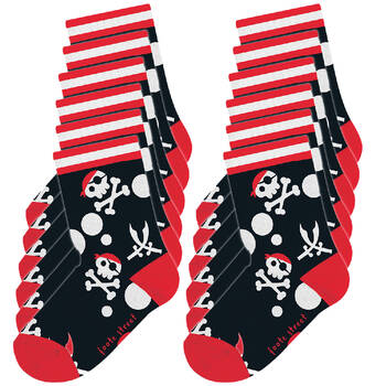 12PK Foote Street Toddler Soft Cotton Socks - Pirates 1-3y