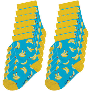 12PK Foote Street Toddler Soft Cotton Socks - Bananas 1-3y