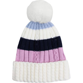 Wicked Sista Acrylic Stripe Beanie w/ Pom Pom One Size Winter Hat