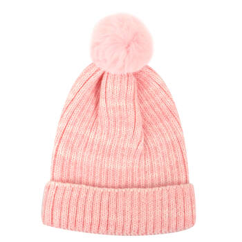Foote Street Toddler Casey Beanie Soft Acrylic Winter Hat - Pink - 8M-2Y