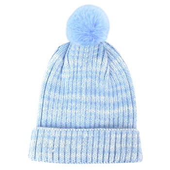 Foote Street Casey Toddler Beanie Soft Acrylic Winter Hat - Blue - 8M-2Y