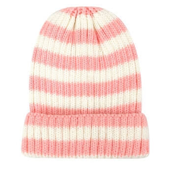 Foote Street Bailey Striped Beanie For Toddlers Winter Cap - Pink - 8M-2Y