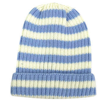 Foote Street Bailey Striped Beanie For Kids - Winter Cap - Blue - 2-3Y