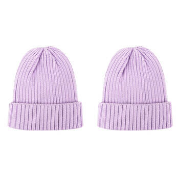 2PK Foote Street Lucy Beanie For Toddlers - Winter Cap - Purple - 8M-2Y