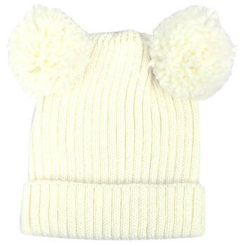 Foote Street Poppy Beanie For Kids Winter Cap - White - 2Y-3Y