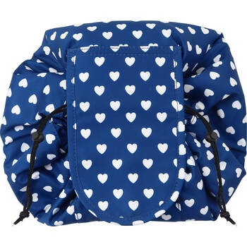 Wicked Sista Navy Hearts Drawstring Make Up Toiletries/Travel Mat 500mm