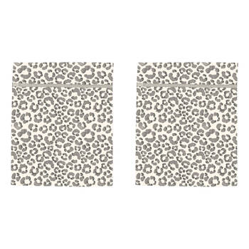 2PK Wicked Sista Watercolour Leopard Delicate Laundry Mesh Wash Bag 40x50cm