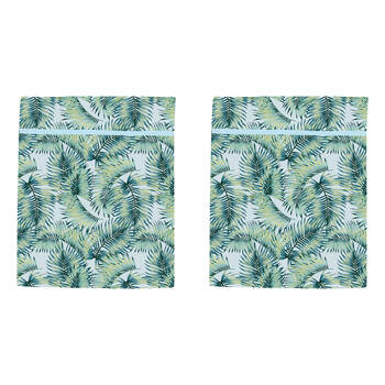 2PK Wicked Sista Tropical Leaves Delicate Laundry Mesh Wash Bag w/ Zip Lock 40x50cm