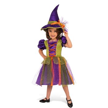 Rubies Pumpkin Witch Girls Dress Up Costume - Size M