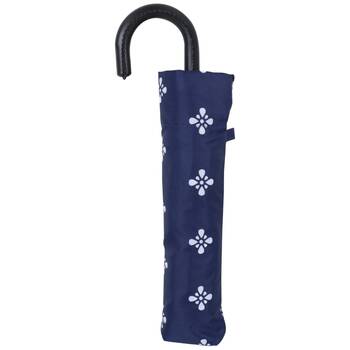 Wicked Sista Compact Umbrella Geo Fleur Manual Opening Polyester - Navy