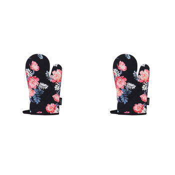 2PK Wicked Sista Oven Mitt Kitchen Gloves 17x29cm - Peony Dreams