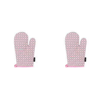2PK Wicked Sista Oven Mitt Kitchen Gloves 17x29cm - Overlap Geo