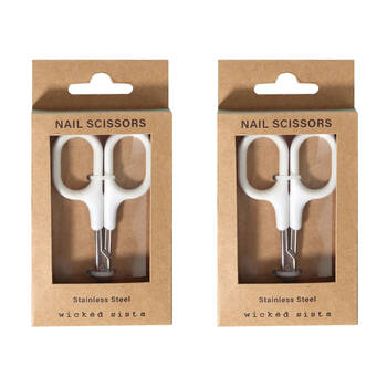 2PK Wicked Sista Pedicure Manicure Tools Stainless Steel Nail Scissors