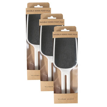 3PK Wicked Sista Pedicure Tools Curved Double Sided Foot File w/ Soft Handle