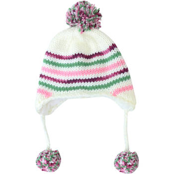 Foote Street Unisex Multi Stripe Beanie w/ Pom Pom For Kids S/M Multi 3Y-6Y