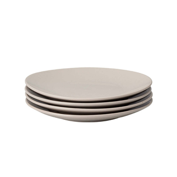 4pc Wiltshire Stone Everday Dining Glazed Stoneware Side Plates Set 20cm