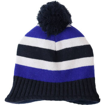 Foote Street Unisex Multi Stripe Beanie w/ Pom Pom Kids S/M Blue 3Y-6Y