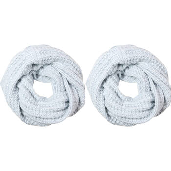 2PK Wicked Sista Acrylic Chloe Snood Neck Warmer One Size - Pale Blue