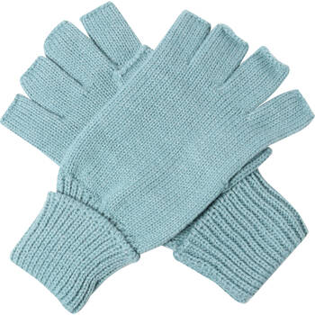 Wicked Sista Fingerless Soft Acrylic Knitted Gloves One Size - Deep Sage