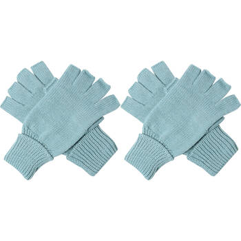 2PK Wicked Sista Fingerless Soft Acrylic Knitted Gloves One Size - Deep Sage