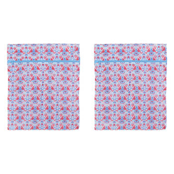 2PK Wicked Sista Love Birds Delicate Laundry Mesh Wash Bag w/ Zip Lock 40x50cm
