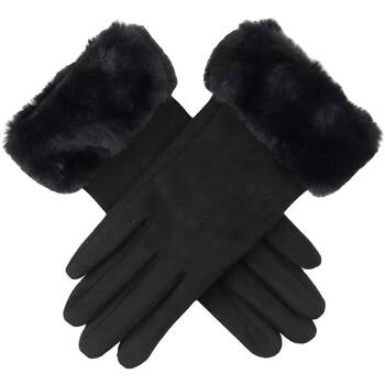 Wicked Sista Poppy Faux Fur Cuff Gloves One Size - Black 