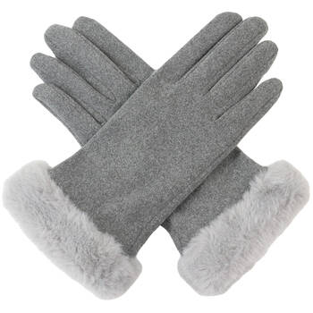 Wicked Sista Tia Faux Fur Cuff Cloves One Size - Grey