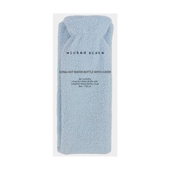 Wicked Sista Long Hot Water Bottle With Cover Textured - Light Blue
