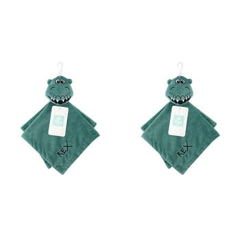 2PK Disney Rex Baby/Kids Polyester Plush Security Comfort Blanket 31x31cm Green