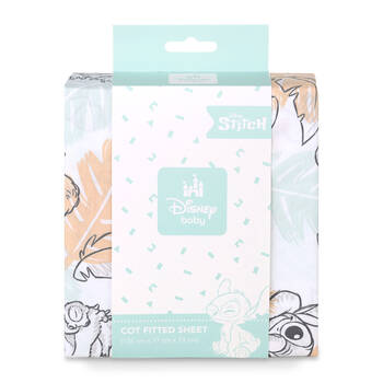 Disney Stitch Baby/Kids Soft Cot Fitted Bedding Sheet 132x77cm