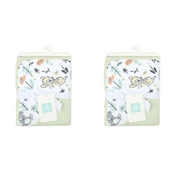 2PK Disney Bambi Baby/Kids Cotton Printed Hooded Towel 76x76cm