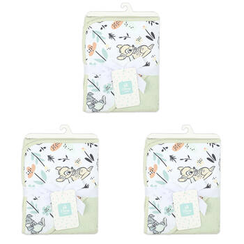 3PK Disney Bambi Baby/Kids Cotton Printed Hooded Towel 76x76cm