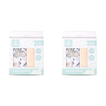 4pc Disney Bambi Baby/Kids Muslin Wrap 100x100cm Swaddle Blanket