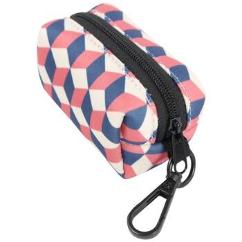 Wicked Pets Poo Bag Holder Geometric Carry 15 Bags with Zipper