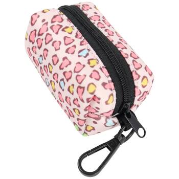 Wicked Pets Poo Bag Holder Animal Print with 15 Bags Leash Clip Multi