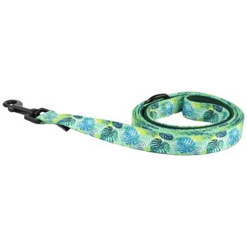 Wicked Pets Leash Fresh Palms Pattern 152cm Long 2cm Wide Green