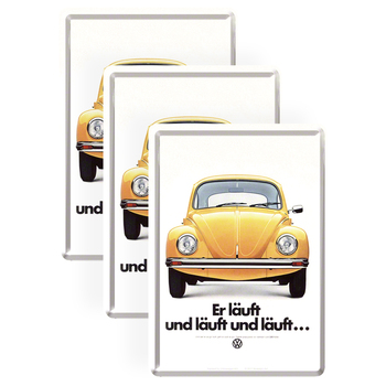 3PK Nostalgic Art Metal Mailing Postcard Volkswagen Er Lauft 10x14cm