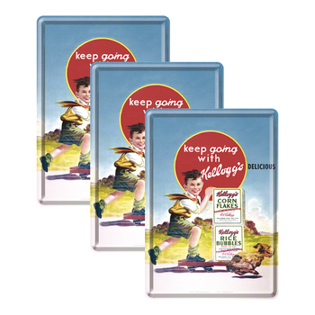 3PK Nostalgic Art Metal Mailing Postcard Rice Bubbles 10x14cm