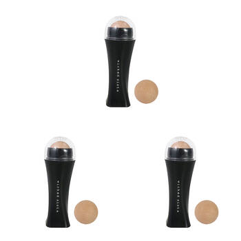 3PK Wicked Sista Volcanic Stone Oil Absorbing Roller 6.5x13cm - Black