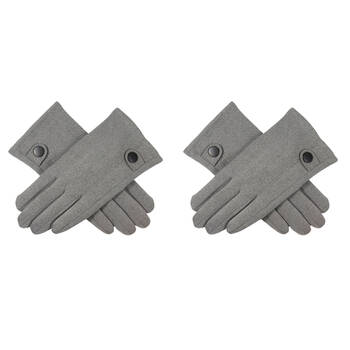 2PK Wicked Sista Mia Faux Fur Lined Wool Gloves One Size - Grey