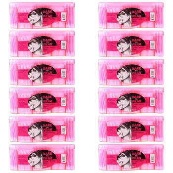 12PK Dare To Wear 5in1 Cotton Cosmetic Beauty Care Set - Pink