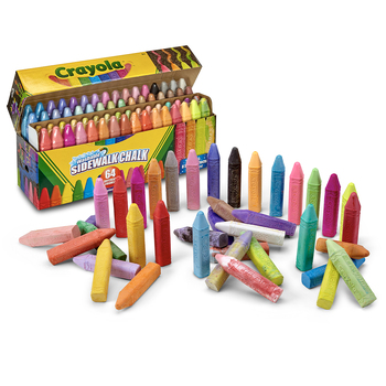 64pc Crayola Washable Sidewalk Chalk Set Kids 4y+