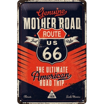 Nostalgic Art 20x30cm Metal Wall Hanging Sign Route 66 Ultimate Road Trip