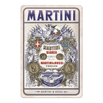 Nostalgic Art 20x30cm Medium Sign Martini Bianco Vermouth Label