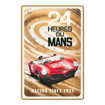 Nostalgic Art 20x30cm Medium Metal Sign 24h Le Mans Red Car 1963 